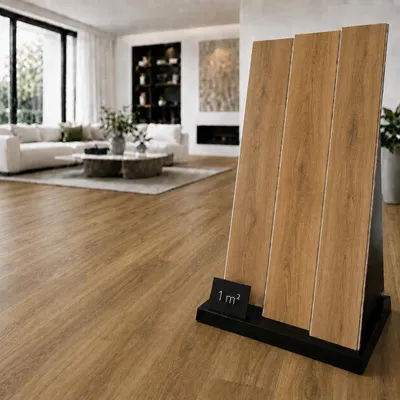 Produktbild von Klickvinyl, Vinylboden Eiche, Wasserfest, Bodenbeläge, 4mm SPC + 1mm Unterlage, 1 m²