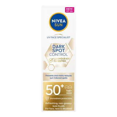 Zdjęcie produktu dla NIVEA Sun UV Face Specialist Dark Spot Control Fluid przeciwsłoneczny SPF 50+ 40ml