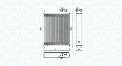 Produktbild von MAGNETI MARELLI 350218471000 Wärmetauscher Innenraumheizung Kühler für AUDI A4 Avant (8K5, B8) Q5 (8RB) A5 Sportback (8TA) A4 Limousine (8K2, B8)