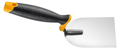 Image de Outils de construction robustes : Truelle Hardy de 10 cm x 6 cm, truelle de maçon série 28, truelle de nettoyage en acier inoxydable