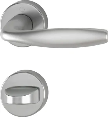 Produktbild von HOPPE Drückergarnitur NEW YORK - auf Rosette WC, 37 - 42, Alu Edelstahl Effekt