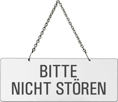 Produktbild von Bitte-nicht stören  Schild Melamin  weiß  Text einseitig  175x65 mm
