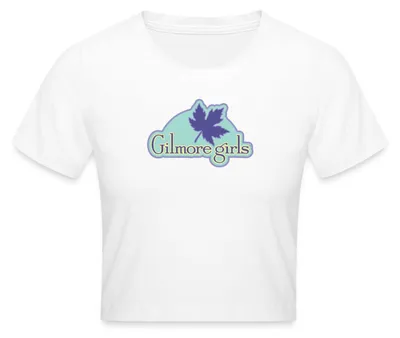 Produktbild von Spreadshirt Gilmore Girls Logo Crop Top, XS, Weiß