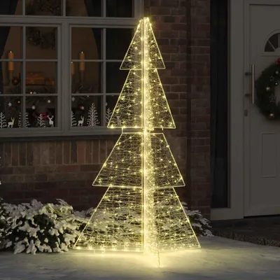 Zdjęcie produktu dla vidaXL Choinka z 240 diodami LED w kolorze ciepłej bieli 180 cm akrylowa