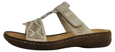Immagine prodotto di Scarpe da donna Rieker, modello sandalo, colore oro, per il tempo libero