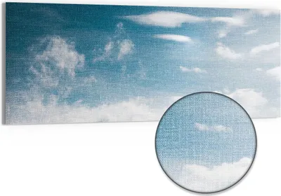 Produktbild von DEQORI Hybrid Leinwand Bild 125x50 cm 'Alpenmajestät' Wandbild Glas flach modern