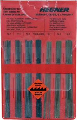 Produktbild von Hegner Sägeblätter Set 76 Stück 00000700 (76-teilig Qualitätssägeblatt-Set)