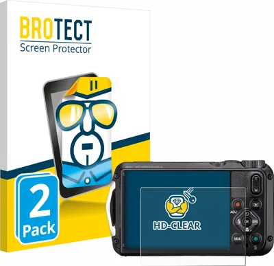 Produktbild von 2x Für Ricoh Pentax WG-8 Schutzfolie BROTECT Displayschutz Display Schutz Folie Klar Transparent