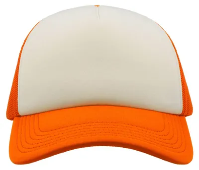 Immagine prodotto di Atlantis Headwear - Cappellino rapper LT2216 (taglia unica) (bianco/arancione fluorescente)