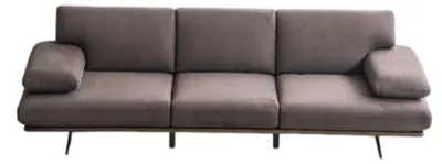 Produktbild von Wohnzimmer Graues Polstersofa Stilvolle Stoffsofas 4-Sitzer Couch