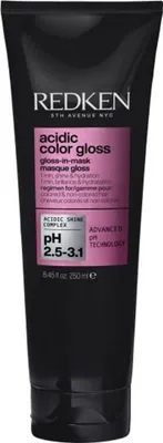 A black tube of Redken Acidic Color Gloss hair mask.