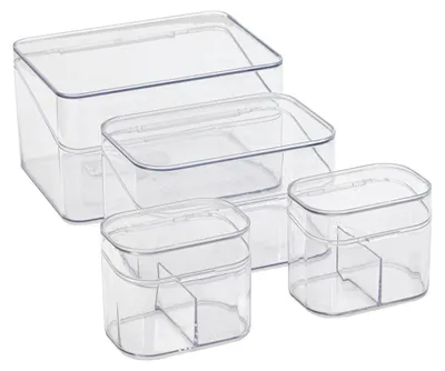 Produktbild von 4-teiliges transparentes schubladen-ordnungsset - 5 five simply smart