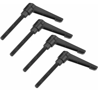 Produktbild von Stück Spannhebelgriffe, verstellbare Maschinengriffe mit M8-Edelstahl-Außengewinde, Schwarz (40 mm) WHWY