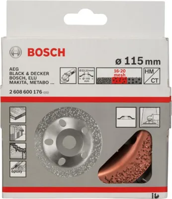 Produktbild von Carbide-Schleifkopf, Ø 115mm, mittelgrob, flach (Bohrung 22,23mm)