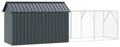 Obrázek produktu pro vidaXL Klec pro ptáky antracitová 416,5 x 103 x 142 cm Pozinkovaná ocel