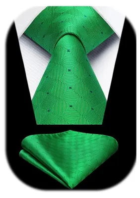 Image de Ensemble cravate et mouchoir à motifs pois pour hommes