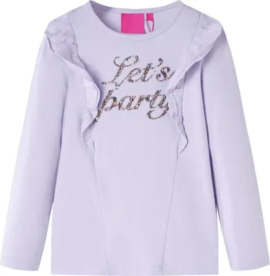 Produktbild von Kinder-Langarmshirt - T-Shirt - Helllila 140 - Langarmshirts CC750