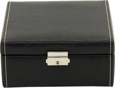 Produktbild von Friedrich Lederwaren Uhrenkasten Bond Feinsynthetik 6Uhren schwarz, 20069-2
