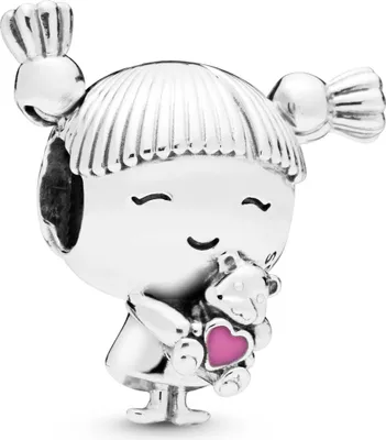 Produktbild von PANDORA Charm 798016EN160 Girl with Pigtails