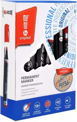 Produktbild von MemoBe Permanentmarker rot (12 St.)