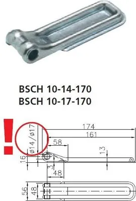 Produktbild von Seitenscharnier mit Griff WINTERHOFF BSCH 10-17-170+BSCHG 10-17-A komplette Anhängerseitenmontage