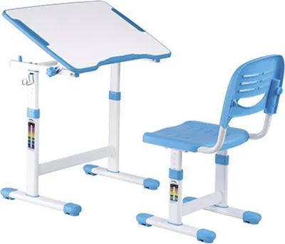 Produktbild von Kinderschreibtisch mit Schreibtischstuhl - Zeichentisch - ergonomisch höhenverstellbar