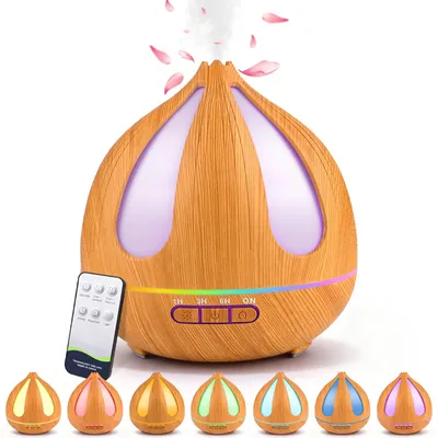 Immagine prodotto di Diffusore di aromi a ultrasuoni da 500 ml con telecomando e 7 luci LED colorate