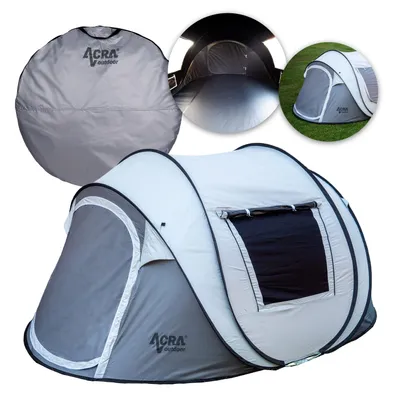 Produktbild von Acra Outdoor ST31 selbst faltende Zelt für 2-3 Personen/2 Sekunden - Silber mit Verdunkelung