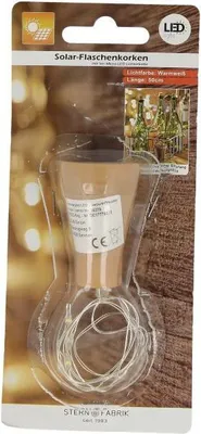 Produktbild von LED-Flaschenkorken Solar 50cm warmweis mit 5 LEDs