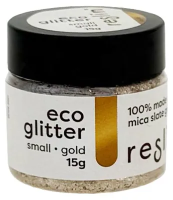 Eco Glitter Gold, feiner Mica-Glitter, 15 g