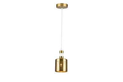 Produktbild von GTV - Pendelleuchte BELLIS Deckenleuchte AC220-240V,50/60Hz,1*E27, IP20,DURCHM. 12 CM, einzeln, weiß/gold