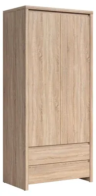 Produktbild von Schrank Soren mit 2 Schubladen und 2 Türen, Holzoptik, 200.5cm