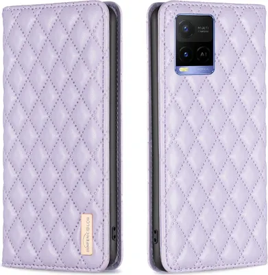 Obrázek produktu pro VIVO Y21 Y21S Y33S Pouzdro, Elegantní Flip Kožené Pouzdro s Kapsami na Karty a Stojánkem pro VIVO Y21 Y21S Y33S Fialová