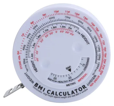 Zdjęcie produktu dla BMI Miara 150 cm, do Talii, Klatki Piersiowej i Obwodu Brzucha, do Odchudzania, do Domu