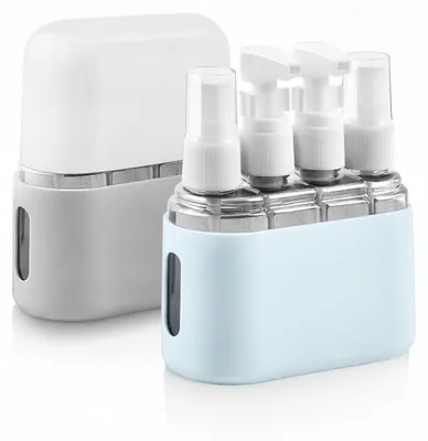 Imagen del producto de InAndOutdoorMatch - Set de botellas de viaje - 4 en 1 - Recargables - Transparentes, Imagen generada por IA