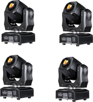 Immagine prodotto di luce di scena a LED da 75W, funzione pan e tilt dinamica, 8 colori e gobo, 4 pezzi-75w, spina UE
