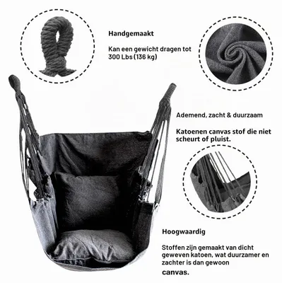 Imagen del producto de Hamaca para exteriores, ligera, ideal para la playa, el jardín, el balcón o el camping