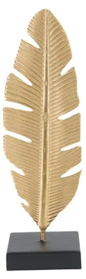 Immagine prodotto di Mauro Ferretti Scultura Foglia C/porta Candela Glam, 10x10x34 cm