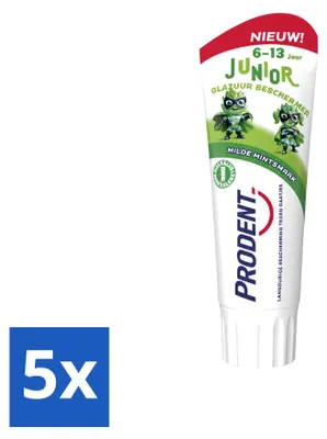 Produktbild von 5 x Prodent Kindertandpasta Glazuurbeschermer 6+ - 75 ml - Vorteilspackung - 5 Stücke