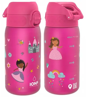 Produktbild von ION8 Trinkflasche 350 ml „Prinzessin in Rosa“ für Mädchen