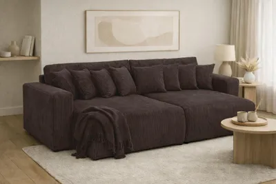 Produktbild von Kaiser Möbel Schlafsofa, Cordstoff Poso, Braun, PIANO DOUBLE