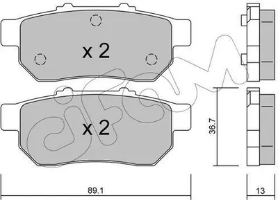 Produktbild von CIFAM Bremsbeläge Satz Hinten Bremsklötze für HONDA CIVIC VI Hatchback (EJ, EK) 822-176-0
