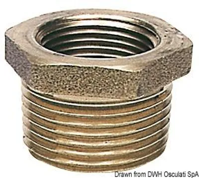Produktbild von Messing Reduzierung männlich/weiblich 1/2" x 3/8" Osculati 17.221.01