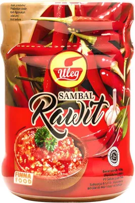 Immagine prodotto di Uleg | Salsa Sambal Rawit - 180 g - Con pepe di Cayenna - Salsa piccante - Cucina indonesiana