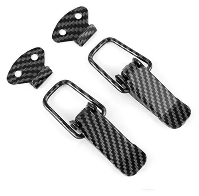 Imagen del producto de Sujetadores de liberación rápida para parachoques, maletero y tapa de vehículos, tipo gancho y clip, accesorios exteriores para automóviles y camiones, fibra de carbono