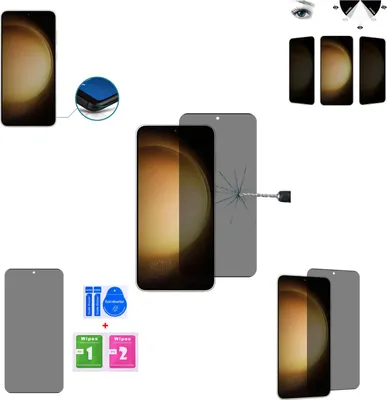 Immagine prodotto di Per Samsung Galaxy S23 Plus 3D curvo PRIVACY Display LCD H9 temperato protezione dello schermo di vetro