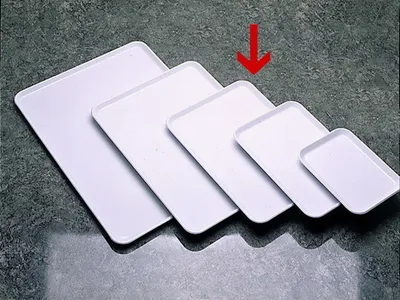 Produktbild von 1x Serviertablett weiß Serviertablett,