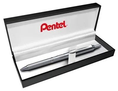 Immagine prodotto di Penna a sfera "EnerGel BL-407", blu, 0,35 mm, meccanismo a pressione, fusto argentato, PENTEL BL407-A