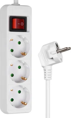 Image de HEITECH bloc 3 prises avec interrupteur