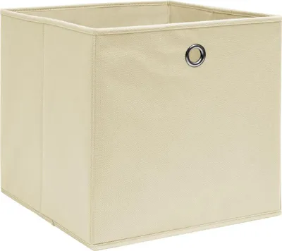 Obrázek produktu pro vidaXL Úložné boxy 10 ks. Krémové 32x32x32 cm Látka